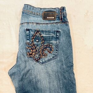 Petrol Jeans Women's Blue Bootcut with Embroidered Pockets